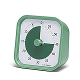 TIME TIMER Home MOD – 60-Minuten-Visual Timer für Kinder – Homeschool Supplies Study Tool, für Kinderschreibtisch, Bürotisch und Meetings mit geräuschlosem Betrieb (Ferngrün), 8.8 x 8.8 x 5.2 cm